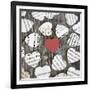 Red Heart with Heart Book Pages-Tom Quartermaine-Framed Giclee Print