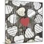 Red Heart with Heart Book Pages-Tom Quartermaine-Mounted Giclee Print