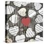 Red Heart with Heart Book Pages-Tom Quartermaine-Stretched Canvas