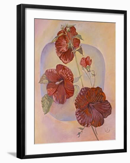 Red Hibiscus-Judy Mastrangelo-Framed Giclee Print