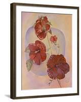 Red Hibiscus-Judy Mastrangelo-Framed Giclee Print