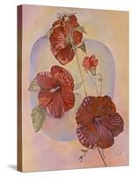 Red Hibiscus-Judy Mastrangelo-Stretched Canvas