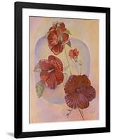 Red Hibiscus-Judy Mastrangelo-Framed Giclee Print