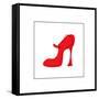 Red High Heeled Shoe-null-Framed Stretched Canvas