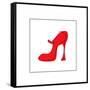 Red High Heeled Shoe-null-Framed Stretched Canvas