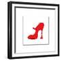 Red High Heeled Shoe-null-Framed Premium Giclee Print