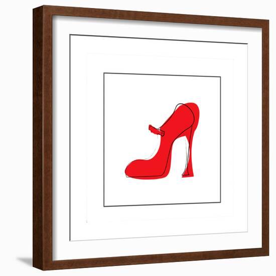 Red High Heeled Shoe-null-Framed Giclee Print