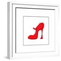 Red High Heeled Shoe-null-Framed Giclee Print