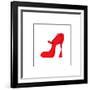 Red High Heeled Shoe-null-Framed Giclee Print