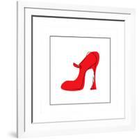 Red High Heeled Shoe-null-Framed Giclee Print