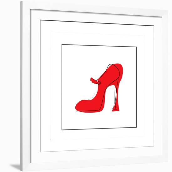 Red High Heeled Shoe-null-Framed Giclee Print