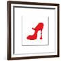 Red High Heeled Shoe-null-Framed Giclee Print