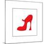 Red High Heeled Shoe-null-Mounted Giclee Print