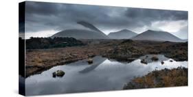 Red Hills Reflections in a Small Lochan, on the Isle of Skye, Near Sligachan-Andy Redhead-Stretched Canvas