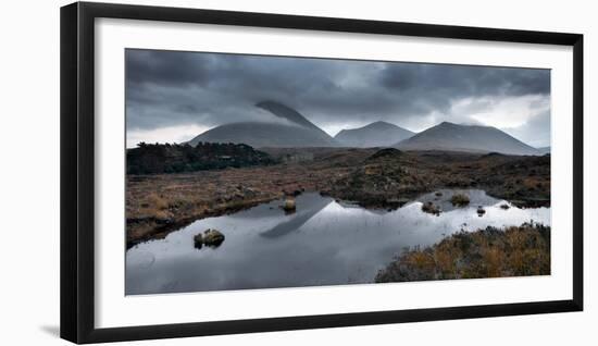 Red Hills Reflections in a Small Lochan, on the Isle of Skye, Near Sligachan-Andy Redhead-Framed Photographic Print