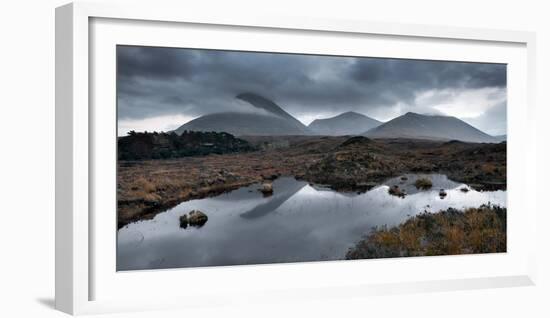 Red Hills Reflections in a Small Lochan, on the Isle of Skye, Near Sligachan-Andy Redhead-Framed Photographic Print