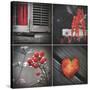 Red Hints Four Pack-Gail Peck-Stretched Canvas