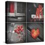 Red Hints Four Pack-Gail Peck-Stretched Canvas