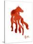 Red Horse-Josh Byer-Stretched Canvas