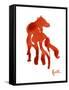 Red Horse-Josh Byer-Framed Stretched Canvas