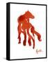 Red Horse-Josh Byer-Framed Stretched Canvas