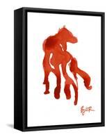 Red Horse-Josh Byer-Framed Stretched Canvas