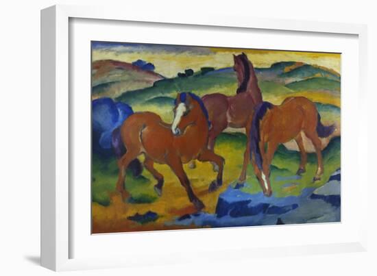 Red Horses (Grazing Horses Iv.), 1911-Franz Marc-Framed Giclee Print