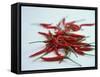 Red Hot Chillies on a White Sheet-Charcrit Boonsom-Framed Stretched Canvas