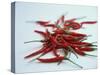 Red Hot Chillies on a White Sheet-Charcrit Boonsom-Stretched Canvas