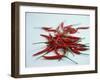 Red Hot Chillies on a White Sheet-Charcrit Boonsom-Framed Photographic Print