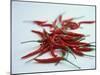 Red Hot Chillies on a White Sheet-Charcrit Boonsom-Mounted Photographic Print