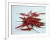 Red Hot Chillies on a White Sheet-Charcrit Boonsom-Framed Photographic Print