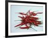 Red Hot Chillies on a White Sheet-Charcrit Boonsom-Framed Photographic Print