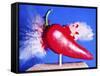 Red Hot Pepper-Alan Sailer-Framed Stretched Canvas