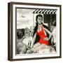 Red Hot Woman  - Saturday Evening Post "Leading Ladies", May 22, 1954 pg.83-Artist Unkown-Framed Giclee Print