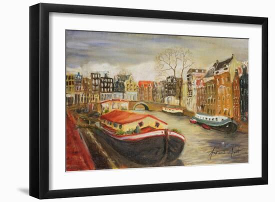 Red House Boat, Amsterdam, 1999-Antonia Myatt-Framed Giclee Print