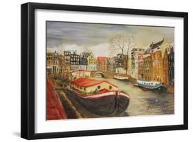 Red House Boat, Amsterdam, 1999-Antonia Myatt-Framed Giclee Print