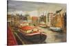 Red House Boat, Amsterdam, 1999-Antonia Myatt-Stretched Canvas