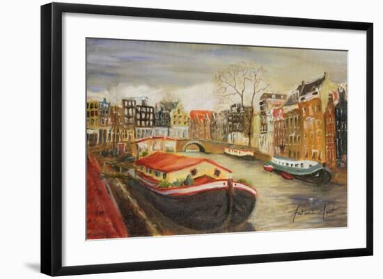 Red House Boat, Amsterdam, 1999-Antonia Myatt-Framed Giclee Print