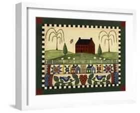 Red House with Quilts-Debbie McMaster-Framed Giclee Print