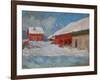 Red Houses at Bjoernegaard, Norway, 1895-Claude Monet-Framed Giclee Print