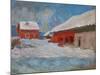 Red Houses at Bjoernegaard, Norway, 1895-Claude Monet-Mounted Giclee Print