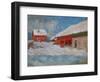 Red Houses at Bjoernegaard, Norway, 1895-Claude Monet-Framed Giclee Print