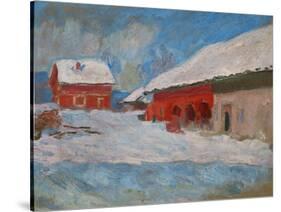 Red Houses at Bjoernegaard, Norway, 1895-Claude Monet-Stretched Canvas