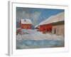 Red Houses at Bjoernegaard, Norway, 1895-Claude Monet-Framed Premium Giclee Print