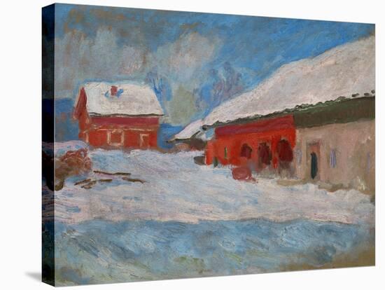 Red Houses at Bjoernegaard, Norway, 1895-Claude Monet-Stretched Canvas