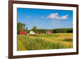 Red Houses in A Rural Landscape-nblx-Framed Photographic Print