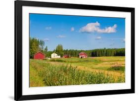 Red Houses in A Rural Landscape-nblx-Framed Photographic Print