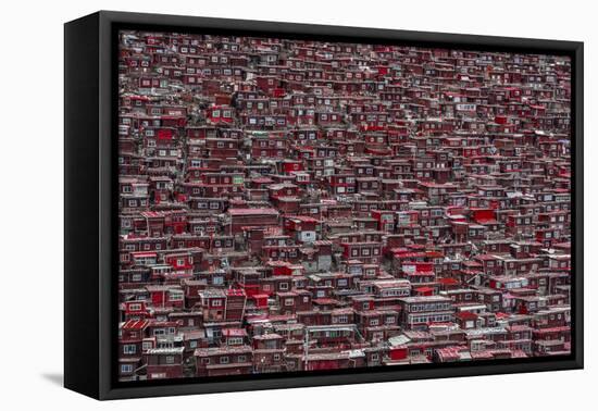 Red Houses-Ali Al-Jazeri-Framed Stretched Canvas