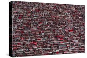 Red Houses-Ali Al-Jazeri-Stretched Canvas